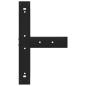 Preview: Bartischbeine T-Form 2 Stk. Schwarz 60x35x(111-112) cm Stahl