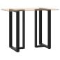 Preview: Bartischbeine T-Form 2 Stk. Schwarz 60x35x(111-112) cm Stahl