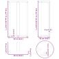Preview: Bartischbeine T-Form 2 Stk. Schwarz 60x35x(111-112) cm Stahl