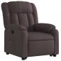 Preview: Relaxsessel mit Aufstehhilfe Dunkelbraun Stoff