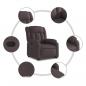 Preview: Relaxsessel mit Aufstehhilfe Dunkelbraun Stoff