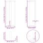 Preview: Bartischbeine T-Form 2 Stk. Schwarz 40x35x(111-112) cm Stahl