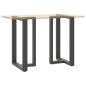 Preview: Bartischbeine T-Form 2 Stk. Anthrazit 60x35x(91-92) cm Stahl