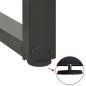 Preview: Bartischbeine T-Form 2 Stk. Anthrazit 60x35x(91-92) cm Stahl