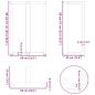 Preview: Bartischbeine T-Form 2 Stk. Anthrazit 60x35x(91-92) cm Stahl