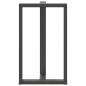 Preview: Bartischbeine T-Form 2 Stk. Anthrazit 60x35x(101-102) cm Stahl