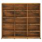 Preview: CD-Regal Räuchereiche 102x23x89,5 cm Holzwerkstoff