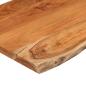 Preview: Tischplatte 80x40x2,5 cm Rechteckig Massivholz Akazie Baumkante