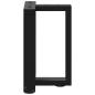 Preview: Couchtischbeine T-Form 2 Stk. Schwarz 38x25x(42-43) cm Stahl