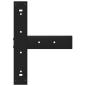 Preview: Bartischbeine T-Form 2 Stk. Schwarz 40x35x(91-92) cm Stahl