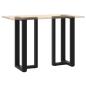 Preview: Bartischbeine T-Form 2 Stk. Schwarz 40x35x(91-92) cm Stahl
