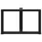 Preview: Couchtischbeine T-Form 2 Stk. Schwarz 60x25x(42-43) cm Stahl
