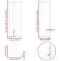 Preview: Bartischbeine T-Form 2 Stk. Anthrazit 40x35x(111-112) cm Stahl