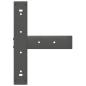 Preview: Bartischbeine T-Form 2 Stk. Anthrazit 50x35x(111-112) cm Stahl