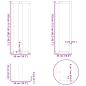 Preview: Bartischbeine T-Form 2 Stk. Anthrazit 50x35x(111-112) cm Stahl