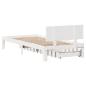 Preview: Massivholzbett mit Schubladen Weiß 100x200 cm Kiefer