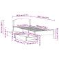 Preview: Massivholzbett ohne Matratze Weiß 75x190 cm Kiefernholz