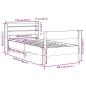 Preview: Massivholzbett ohne Matratze Weiß 100x200 cm Kiefernholz