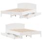 Preview: Massivholzbett ohne Matratze Weiß 135x190 cm Kiefernholz