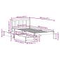 Preview: Massivholzbett ohne Matratze Weiß 90x190 cm Kiefernholz