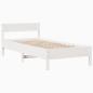 Preview: Massivholzbett ohne Matratze Weiß 90x190 cm Kiefernholz
