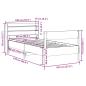 Preview: Massivholzbett ohne Matratze Weiß 90x200 cm Kiefernholz