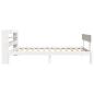 Preview: Massivholzbett ohne Matratze Weiß 100x200 cm Kiefernholz