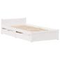Preview: Massivholzbett ohne Matratze Weiß 75x190 cm Kiefernholz