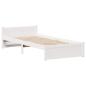 Preview: Massivholzbett ohne Matratze Weiß 75x190 cm Kiefernholz