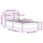 Preview: Massivholzbett mit Kopfteil Weiß 90x200 cm Kiefer