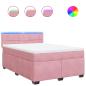 Preview: Boxspringbett mit Matratze Rosa 140x200 cm Samt