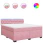 Preview: Boxspringbett mit Matratze Rosa 180x200 cm Samt
