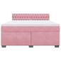 Preview: Boxspringbett mit Matratze Rosa 180x200 cm Samt