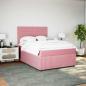 Preview: Boxspringbett mit Matratze Rosa 140x200 cm Samt