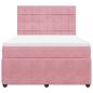 Preview: Boxspringbett mit Matratze Rosa 140x200 cm Samt