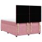 Preview: Boxspringbett mit Matratze Rosa 140x200 cm Samt