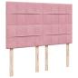 Preview: Boxspringbett mit Matratze Rosa 140x200 cm Samt