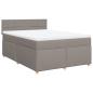 Preview: Boxspringbett mit Matratze Taupe 140x200 cm Stoff