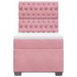 Preview: Boxspringbett mit Matratze Rosa 90x200 cm Samt