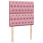 Preview: Boxspringbett mit Matratze Rosa 90x200 cm Samt