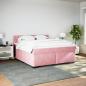 Preview: Boxspringbett mit Matratze Rosa 180x200 cm Samt