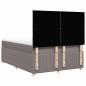 Preview: Boxspringbett mit Matratze Taupe 140x200 cm Stoff