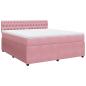 Preview: Boxspringbett mit Matratze Rosa 180x200 cm Samt