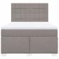 Preview: Boxspringbett mit Matratze Taupe 140x200 cm Stoff