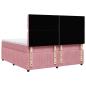 Preview: Boxspringbett mit Matratze Rosa 180x200 cm Samt