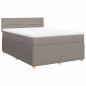 Preview: Boxspringbett mit Matratze Taupe 140x200 cm Stoff
