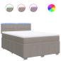 Preview: Boxspringbett mit Matratze Taupe 140x200 cm Stoff