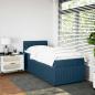 Preview: Boxspringbett mit Matratze Blau 90x200 cm Samt