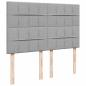 Preview: Boxspringbett mit Matratze Hellgrau 140x200 cm Stoff