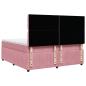 Preview: Boxspringbett mit Matratze Rosa 180x200 cm Samt